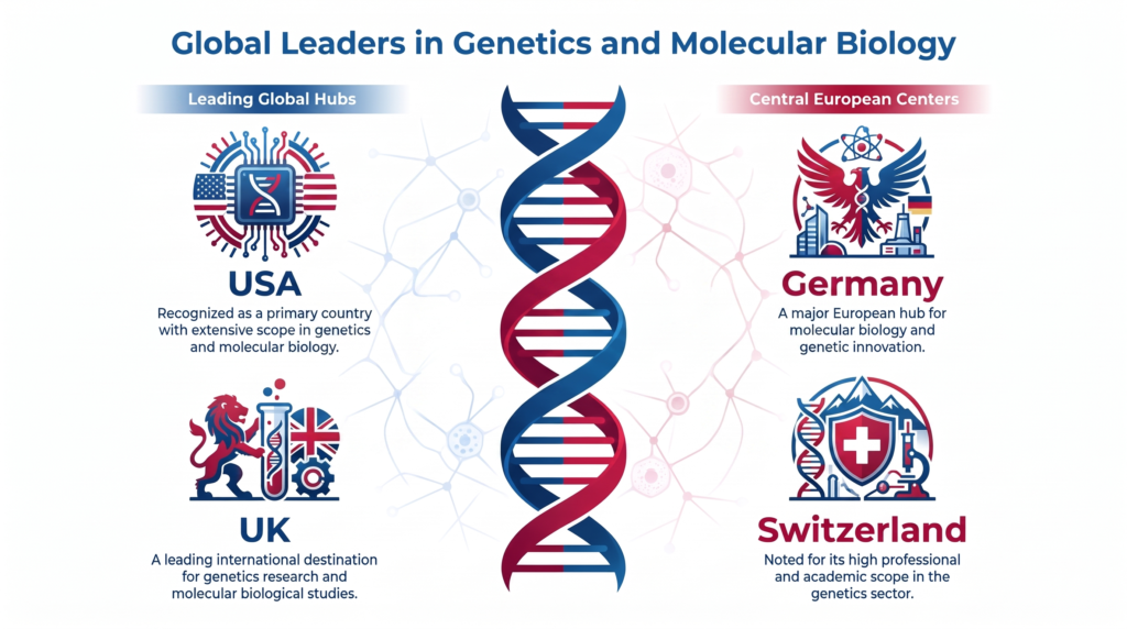 countries having scope for the graduates of BS Genetics and Molecular Biology